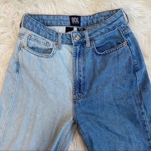 BDG slim straight split tone jeans
